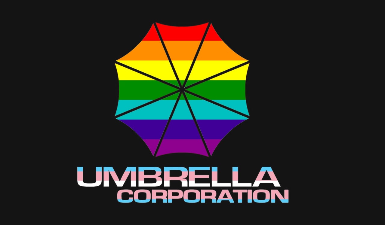 Радужный зонт Umbrella Corporation Логотип Umbrella Corporation в цветах ЛГБТ-флага