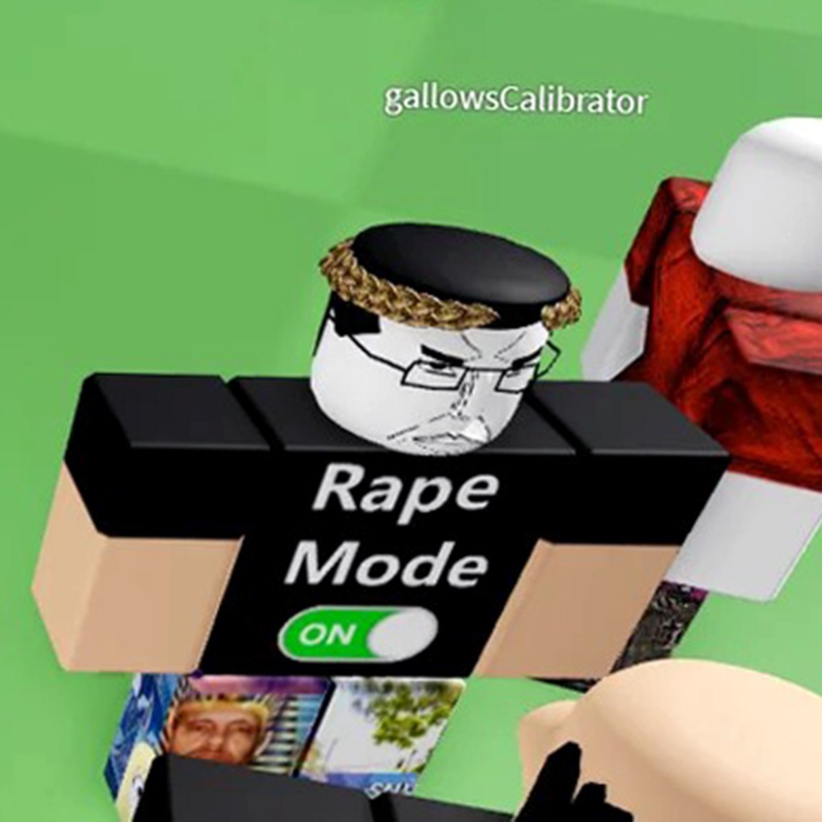 Rape Mode ON Roblox Аватар Roblox с надписью Rape Mode ON