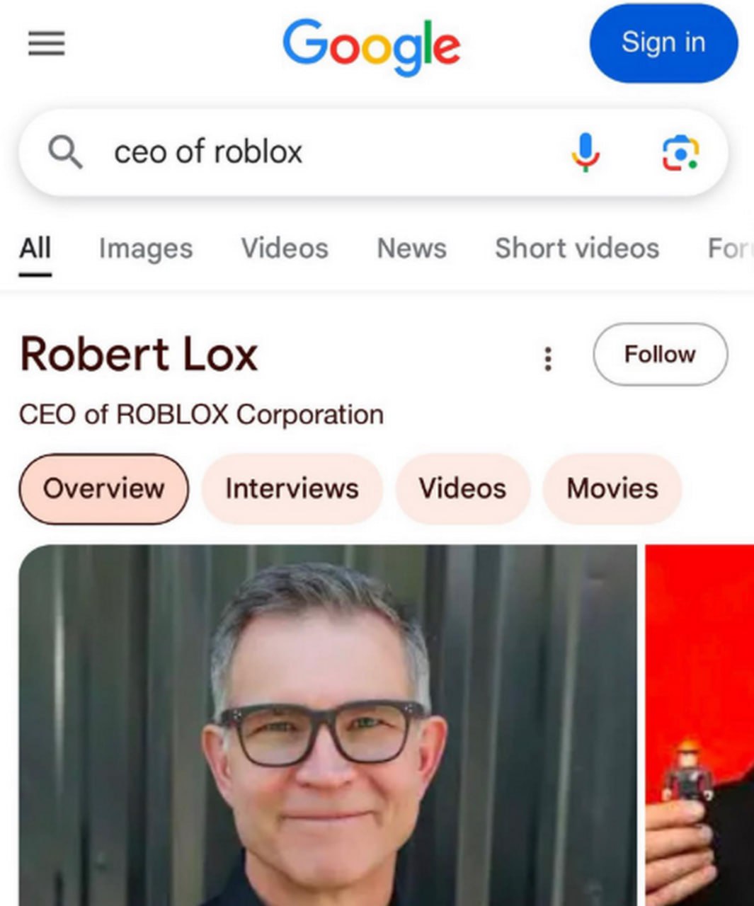 Роберт Локс CEO Роблокс Google показывает Роберта Локса как CEO Роблокс.