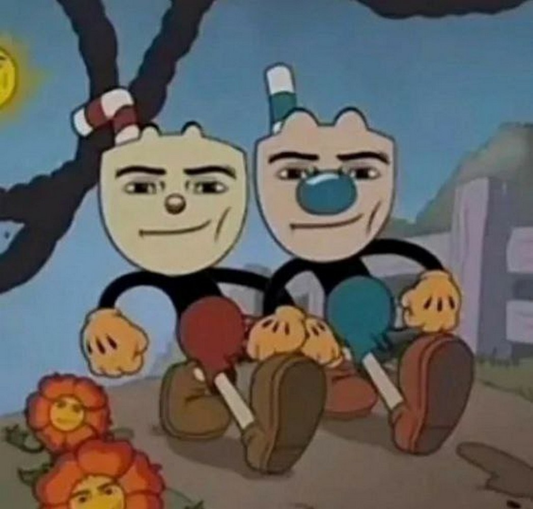 Мемы с лицами Роблокс в Cuphead Капхед и Магмен с реалистичными лицами из Роблокс