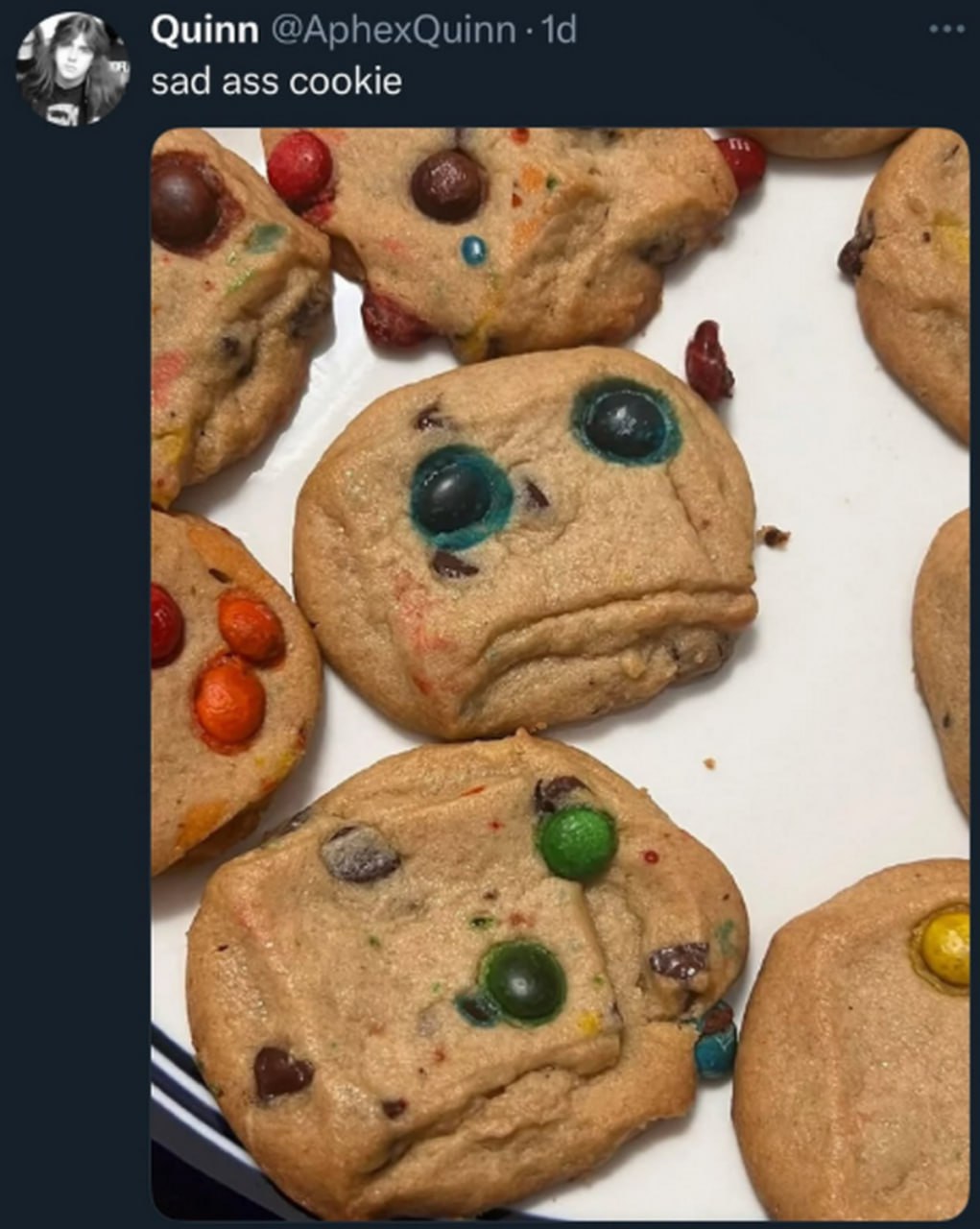 Sad ass cookie Грустное печенье с конфетами M&M's