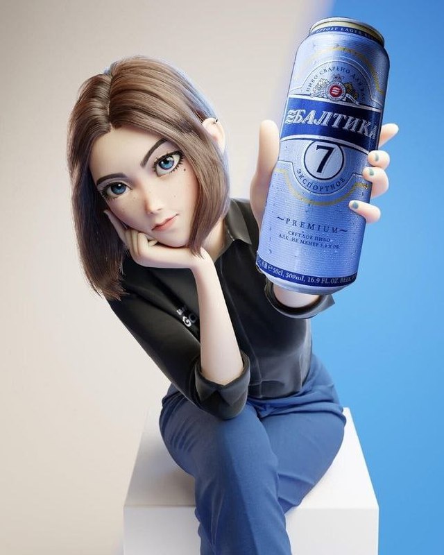 Sam Galaxy с пивом Балтика Sam Galaxy с банкой пива Балтика 7