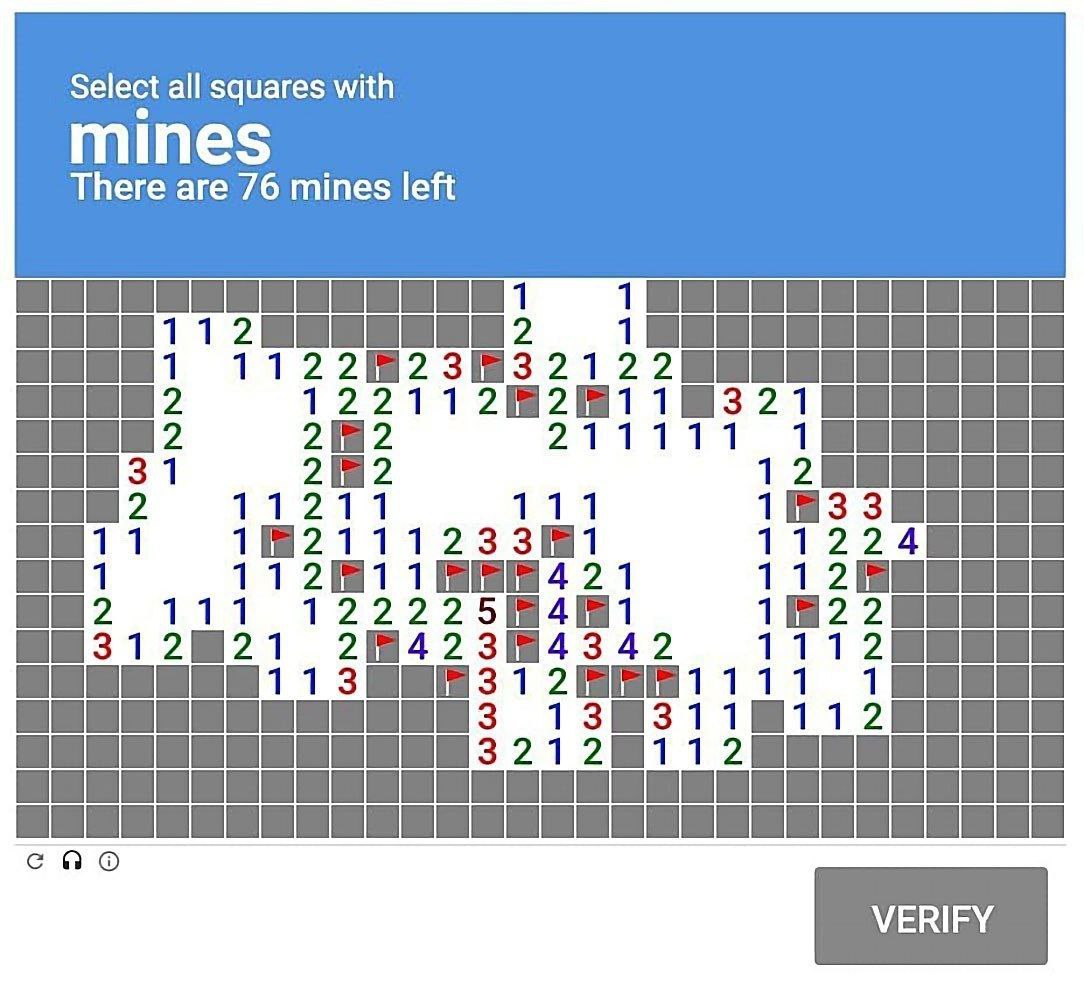 Сапер "Select all squares with mines" Игра Сапер в стиле Google Captcha с надписью "Select all squares with mines"
