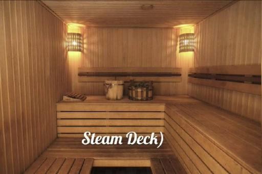 Сауна Steam Deck Сауна с надписью Steam Deck на стене
