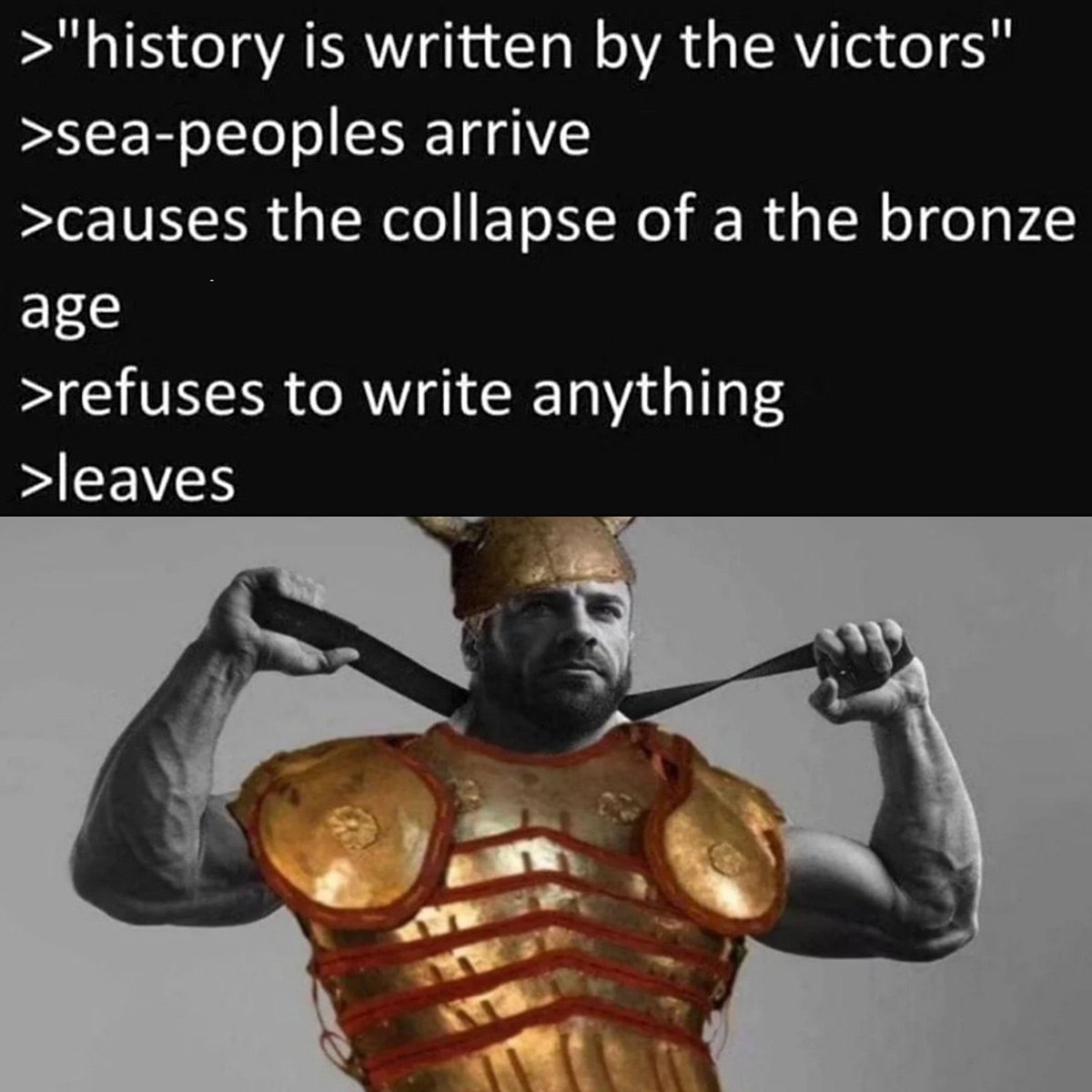 Sea-peoples refuses to write anything Мем про «народы моря» и то, как историю пишут победители