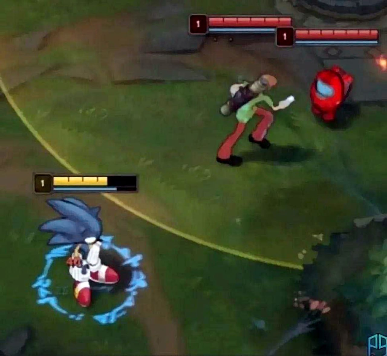 Шегги, Соник и Among Us в League of Legends Шегги, Соник и персонаж из Among Us в League of Legends