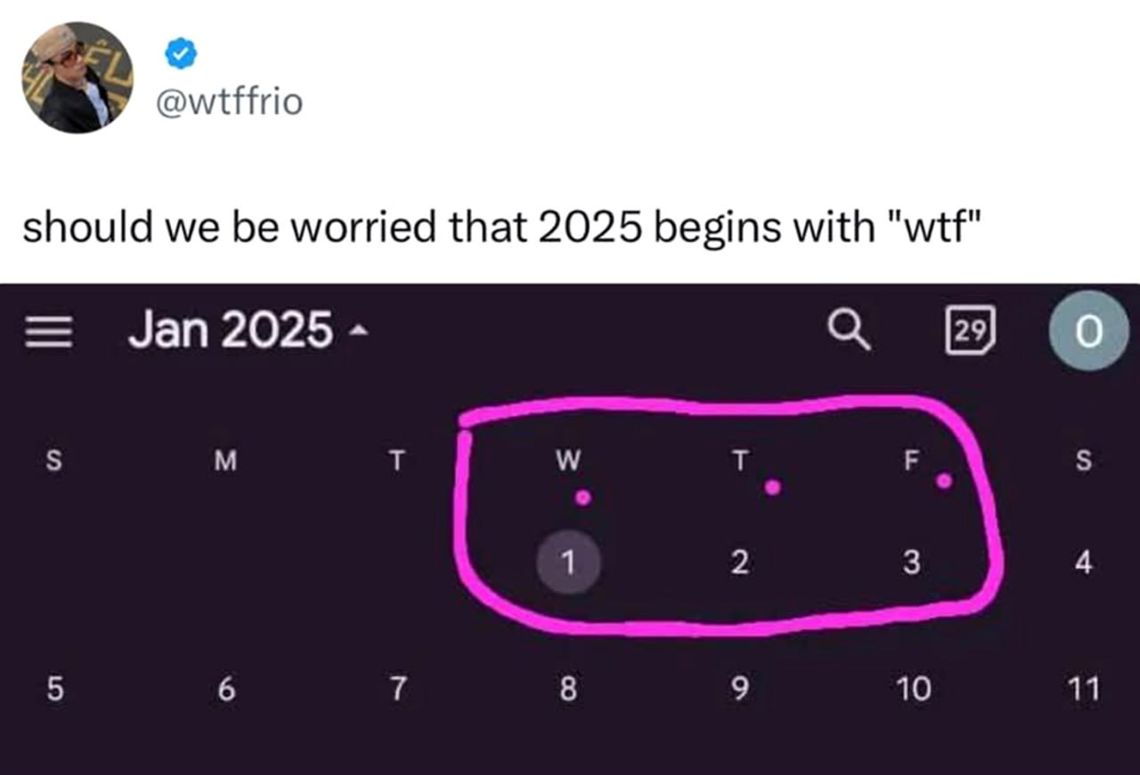 Should we be worried that 2025 begins with "wtf" Стоит ли беспокоиться, что 2025 год начинается с "wtf"