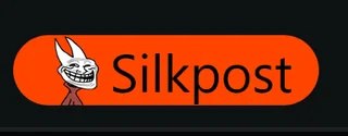 Троллфейс выглядывает рядом с надписью «Silkpost» на красной плашке