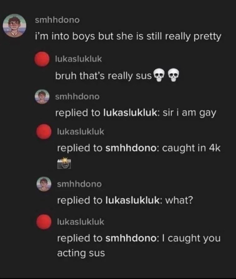 Sir i am gay Мем "Sir i am gay" со скриншотом переписки, где пользователь smhhdon объясняет свою ориентацию после того, как его обвинили в "подозрительном" поведении из-за комплимента девушке.