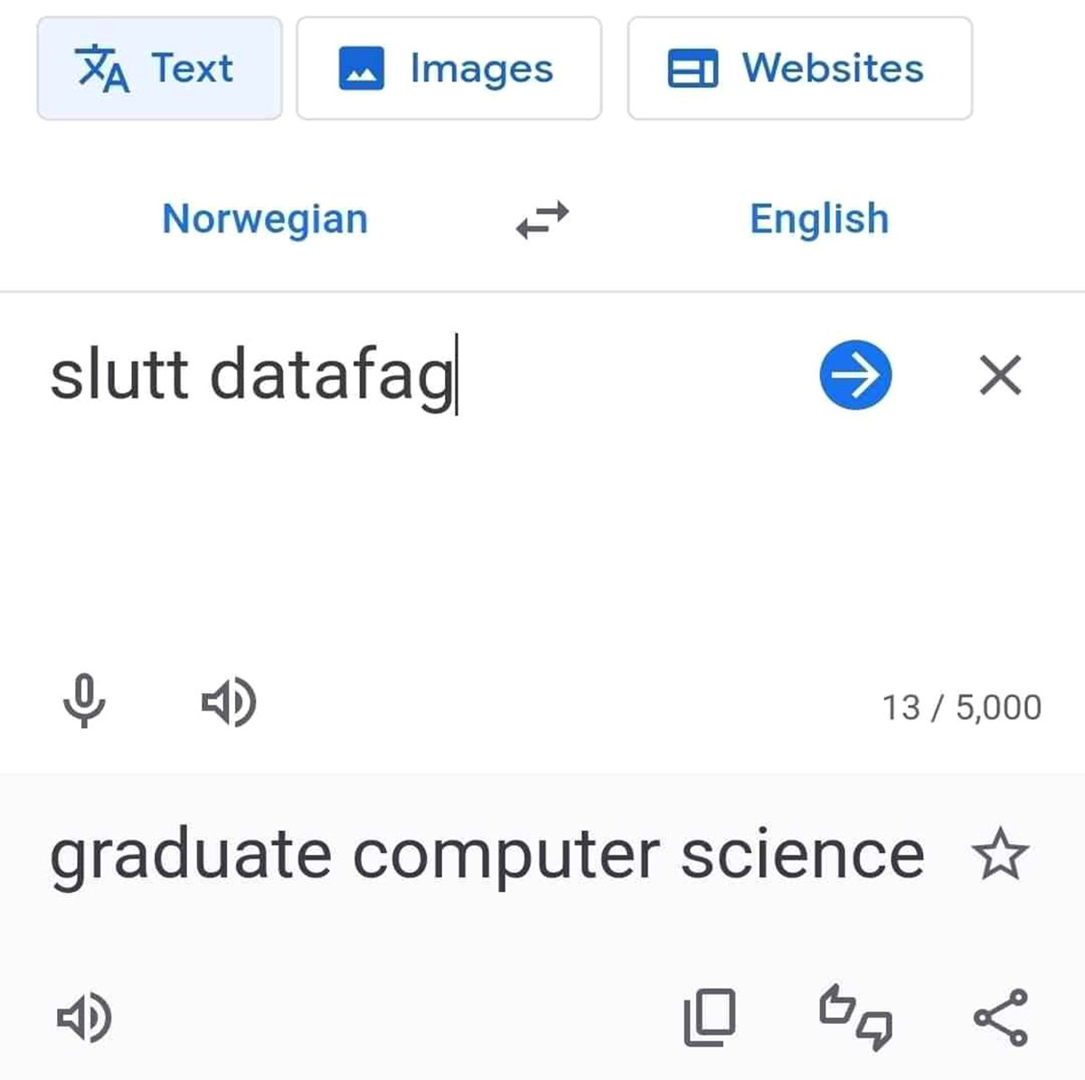 Slutt datafag graduate computer science Перевод с норвежского «slutt datafag» как «graduate computer science» в Google Переводчике