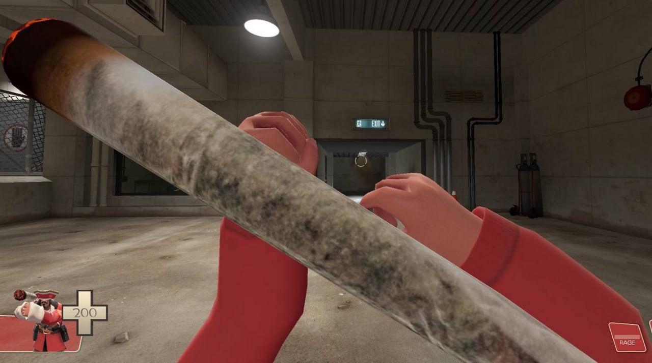 Солдат с огромным косяком Солдат держит огромную самокрутку в Team Fortress 2
