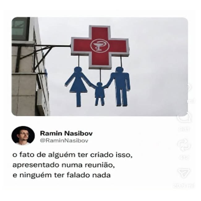 Необычный медицинский знак с семьей и подписью о том, что его создали, показали на собрании, и никто ничего не сказал.
