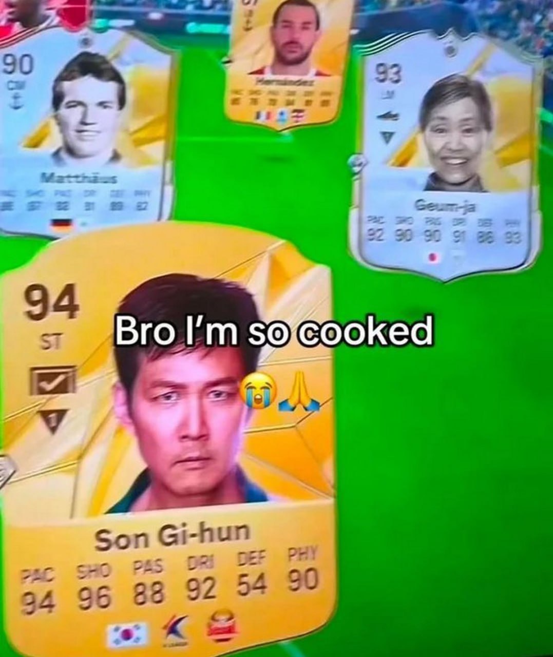 Son Gi-hun Bro I'm so cooked Сон Ги-хун, футболист из игры, который «облажался»
