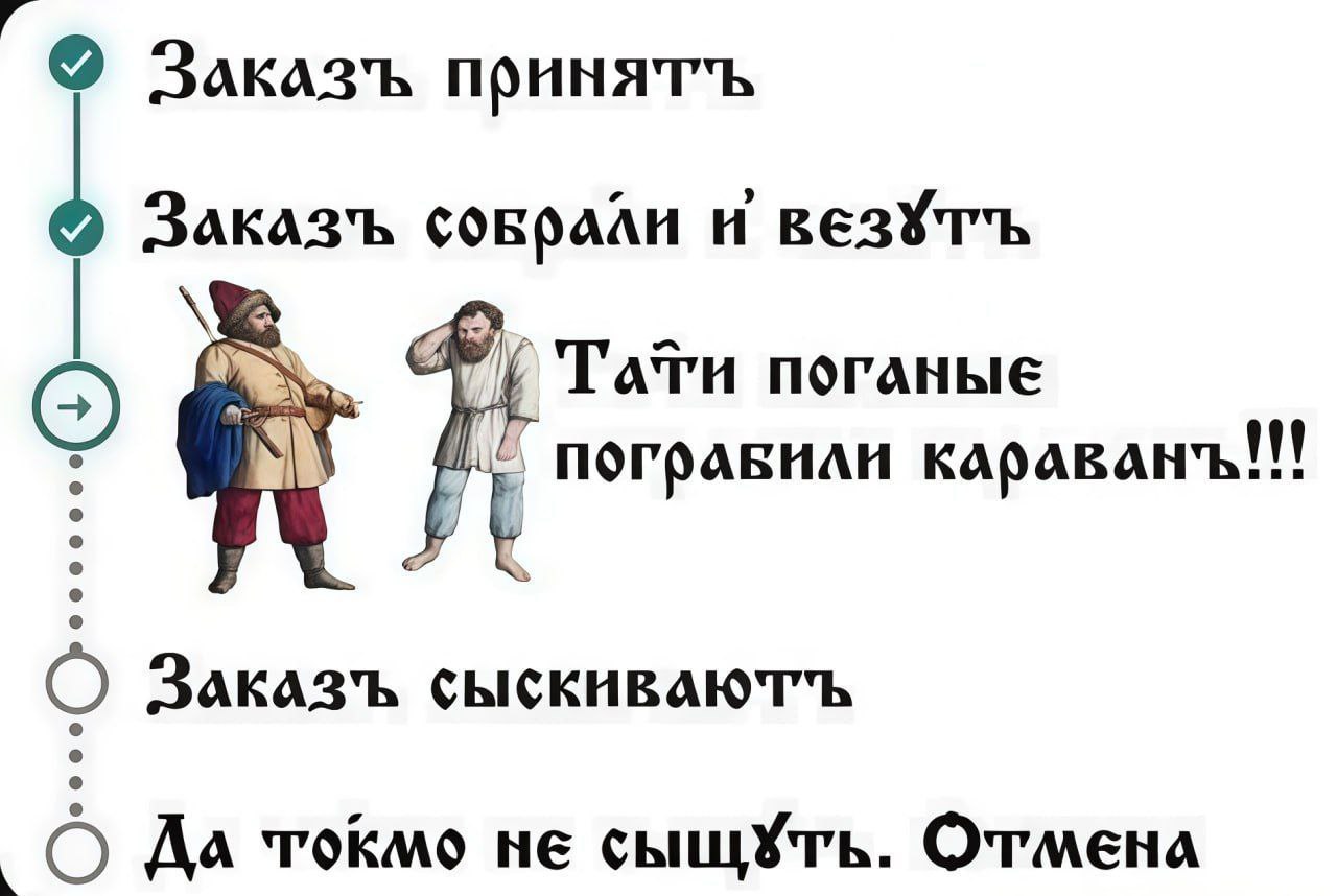Тати поганые пограбили каравань Статус заказа в стиле Руси: «Тати поганые пограбили каравань!!!»