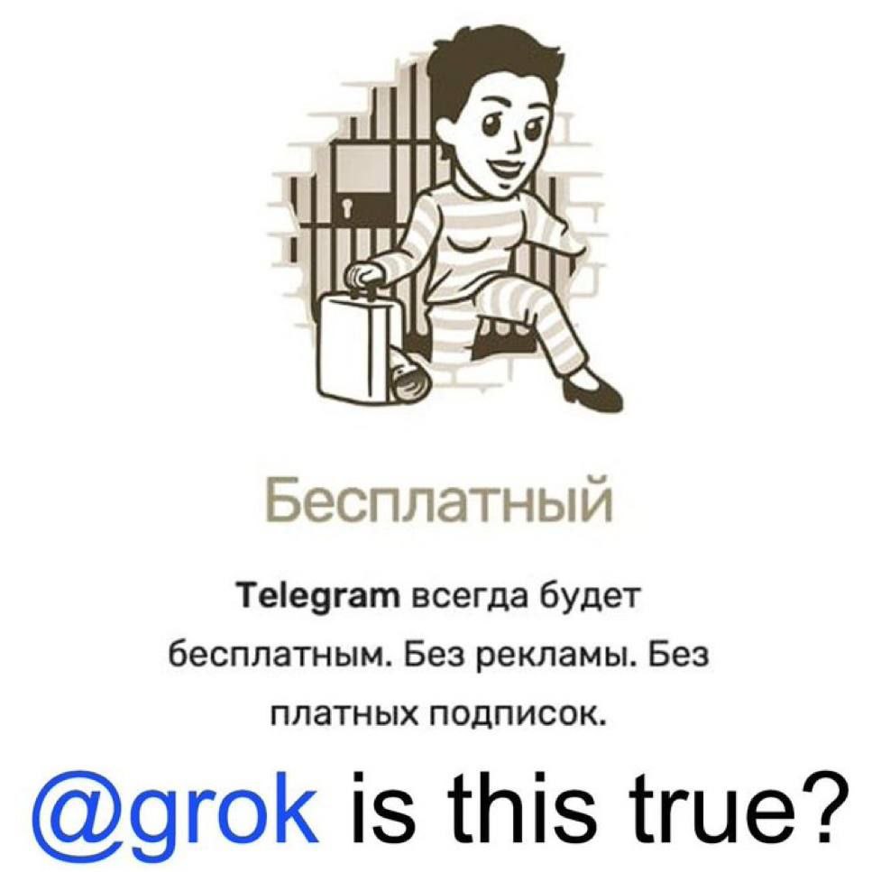 Telegram всегда будет бесплатным Изображение о бесплатном Telegram