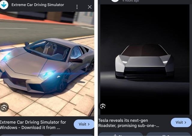 Когда машина из Extreme Car Driving Simulator выглядит точь-в-точь как новый Tesla Roadster