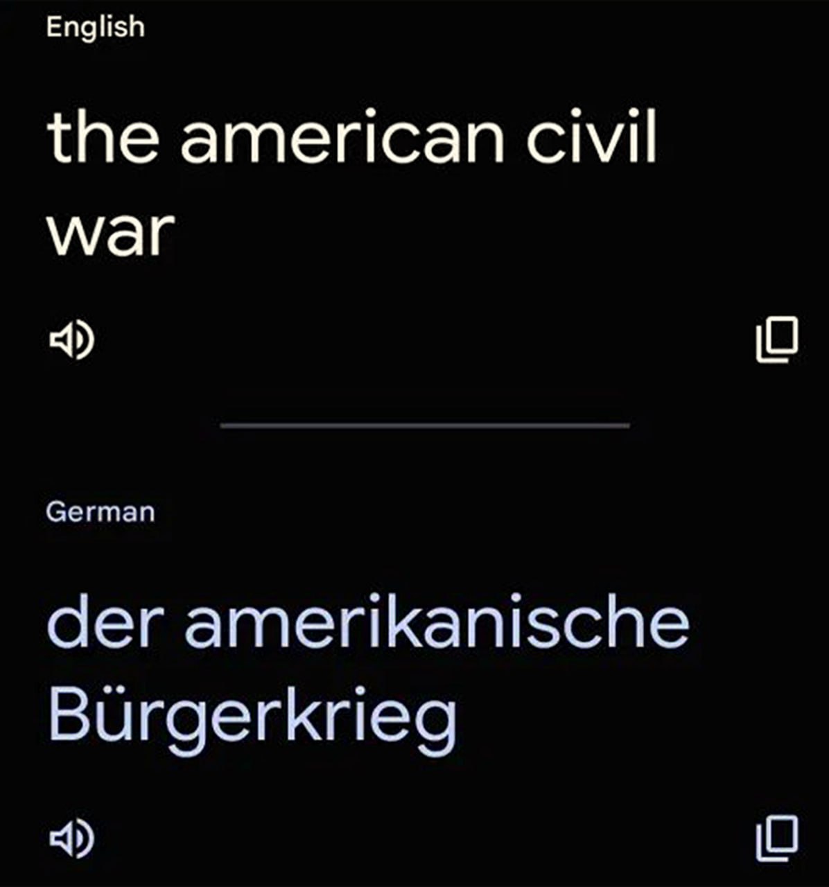 the american civil war на немецком Скриншот с переводом «the american civil war» на немецкий язык «der amerikanische Bürgerkrieg»