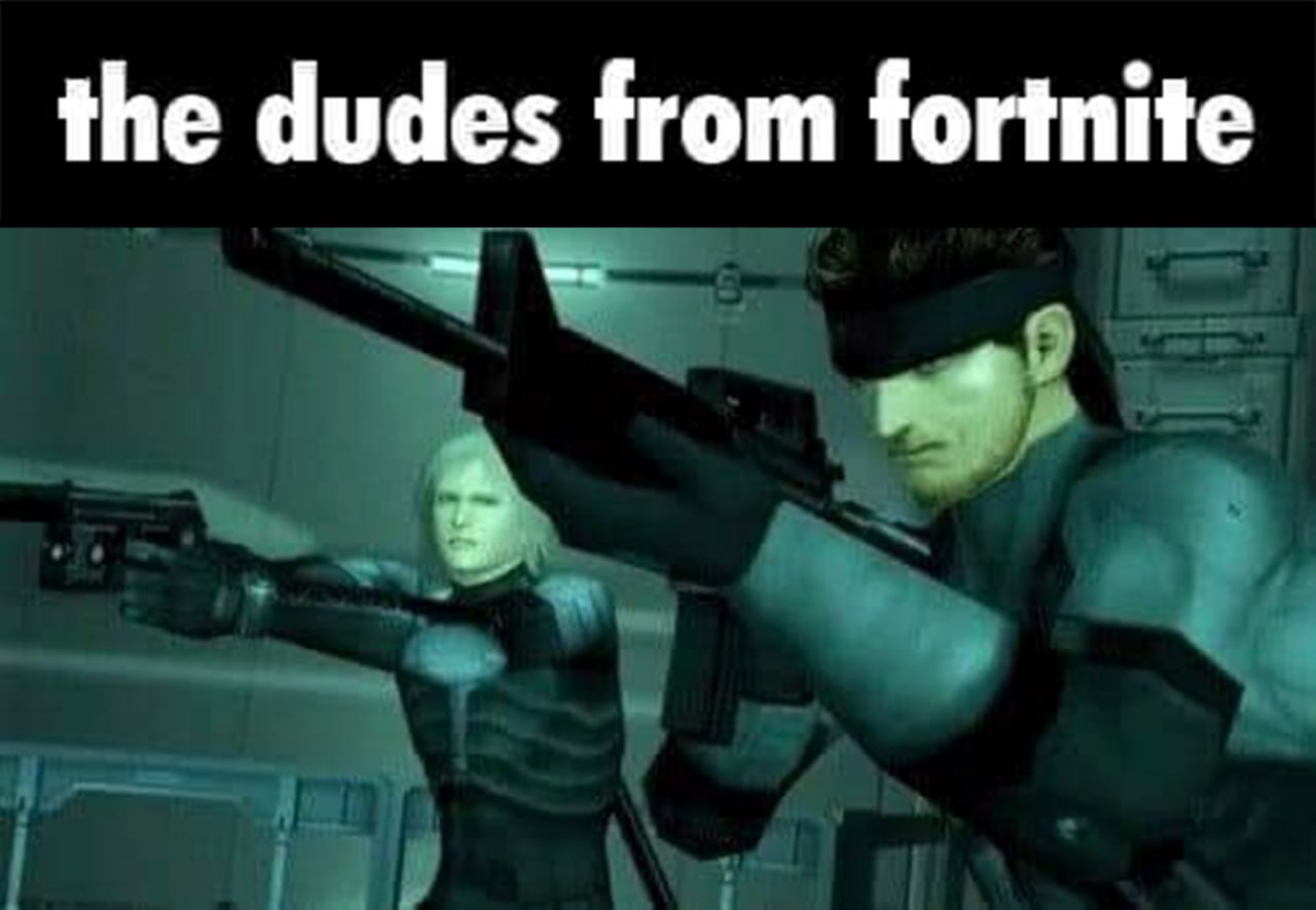 The dudes from Fortnite Персонажи Metal Gear Solid 2 как чуваки из Фортнайта