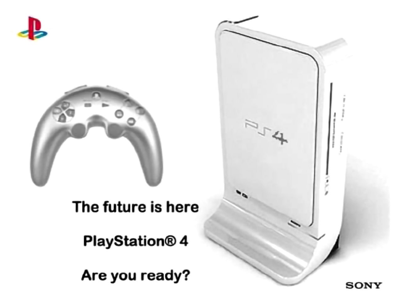 The future is here Playstation 4 Мем с концептом Playstation 4 и футуристичным геймпадом