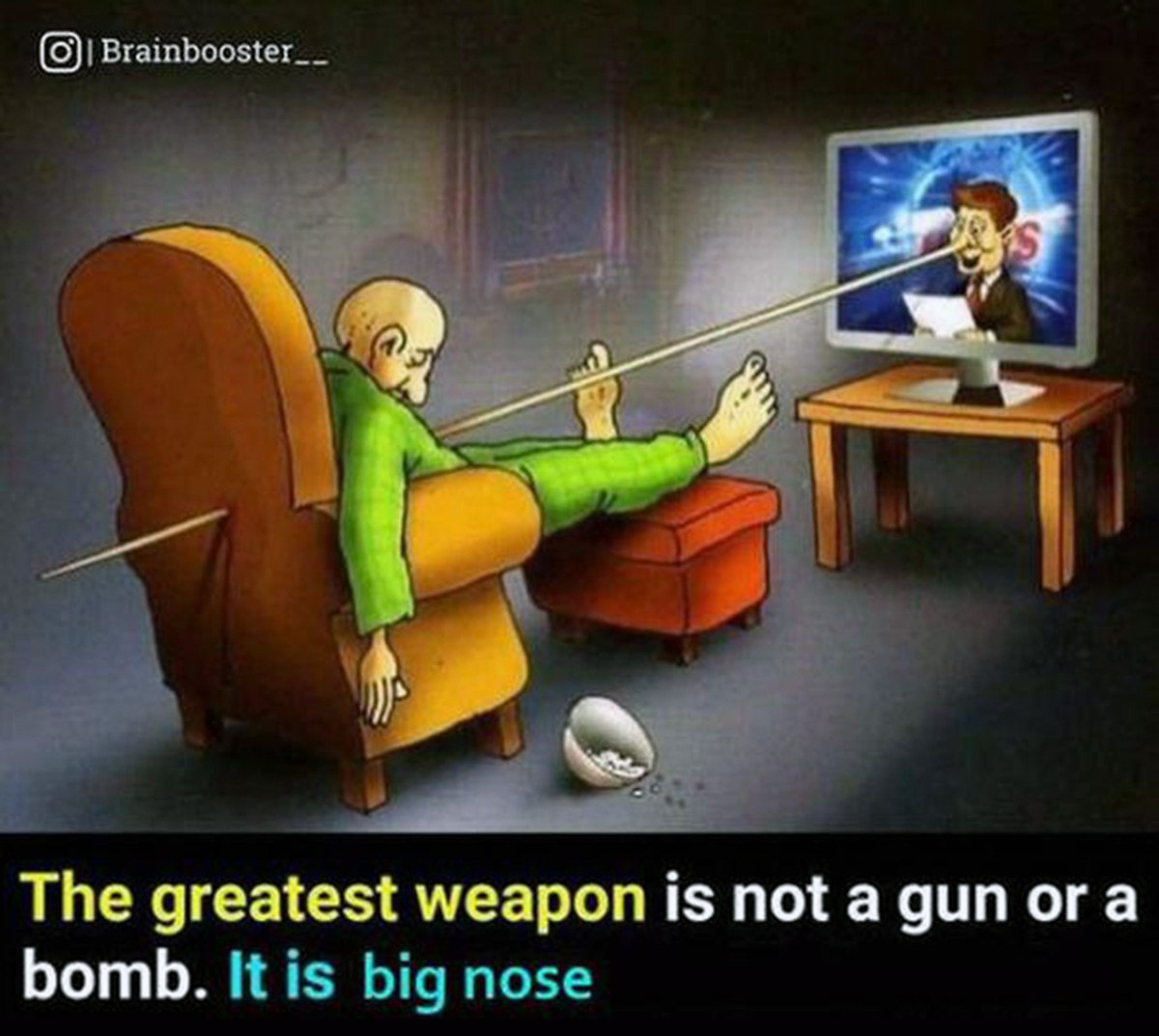 The greatest weapon is not a gun or a bomb. It is big nose Мультфильм про ложь и Пиноккио по телевизору