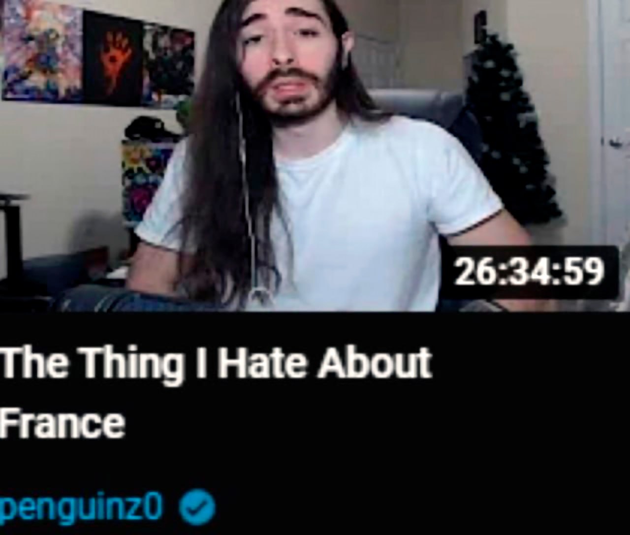 The thing i hate about france Чарли "MoistCr1TiKaL" Уайт и надпись "The Thing I Hate About France".