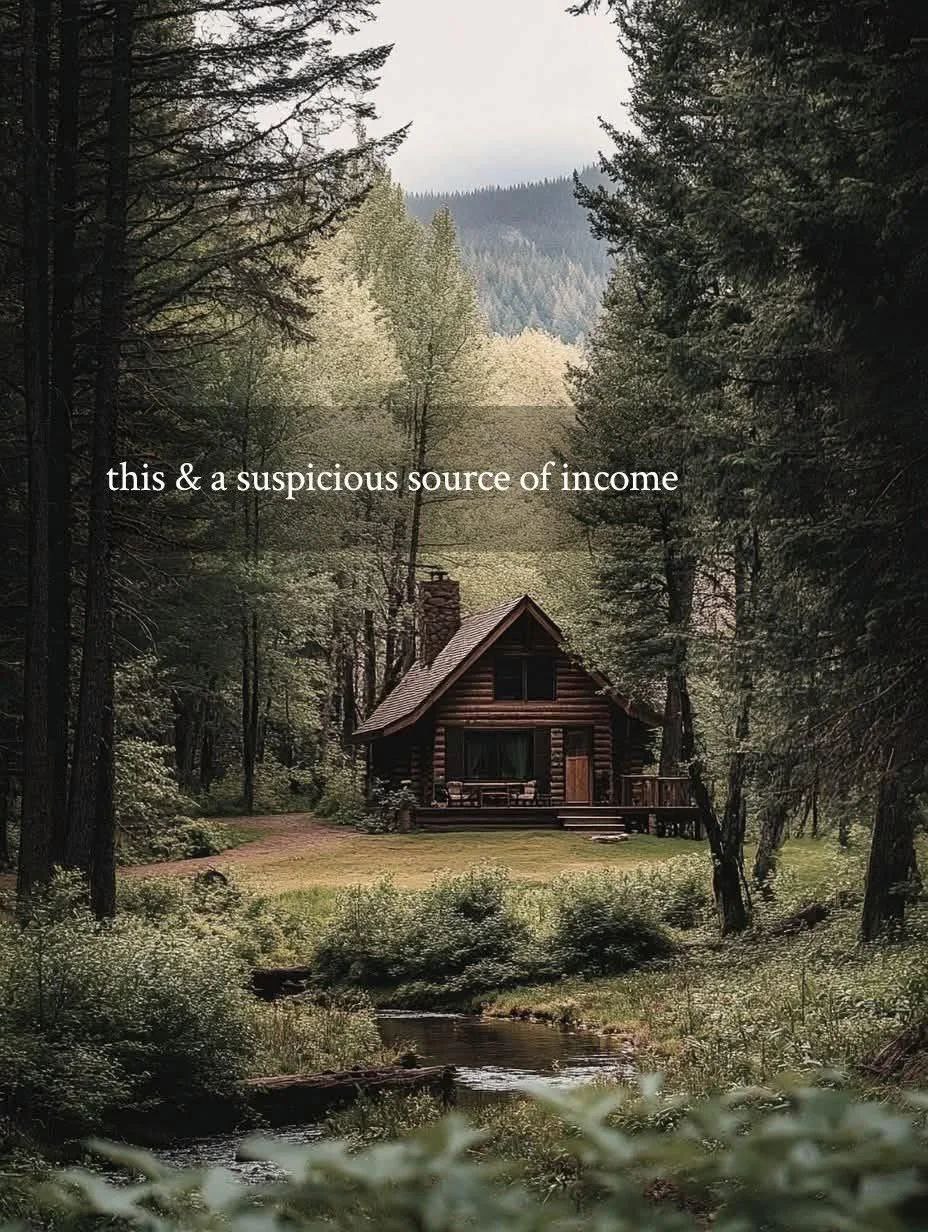 This & a suspicious source of income Уютная хижина в лесу и "подозрительный источник дохода"