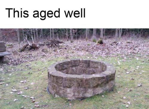 This aged well Мем со словами "This aged well" и колодцем в лесу, который хорошо постарел