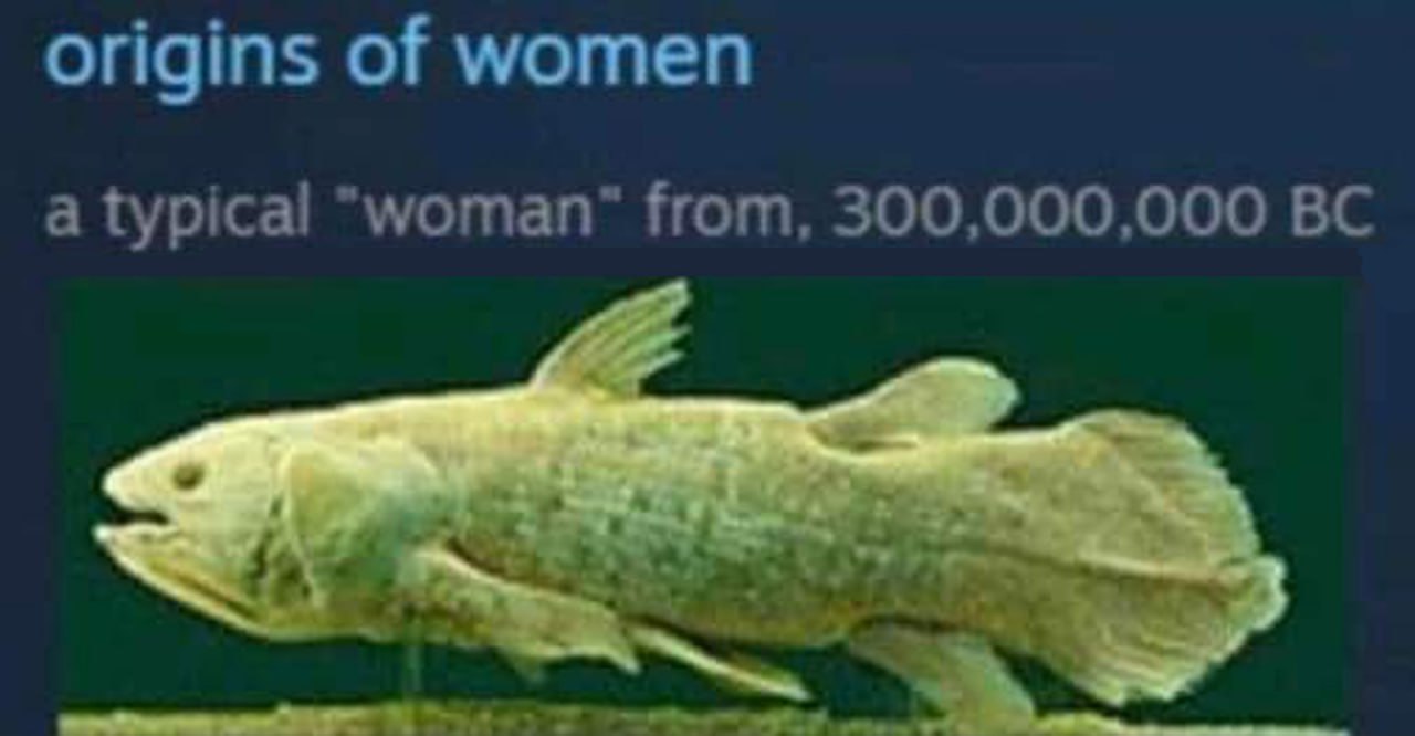 A typical woman from, 300,000,000 BC Типичная женщина 300 000 000 лет до нашей эры