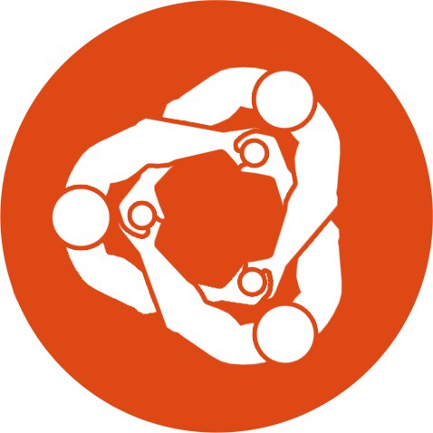 Логотип Ubuntu люди держатся за руки Логотип Ubuntu с тремя людьми, держащимися за руки