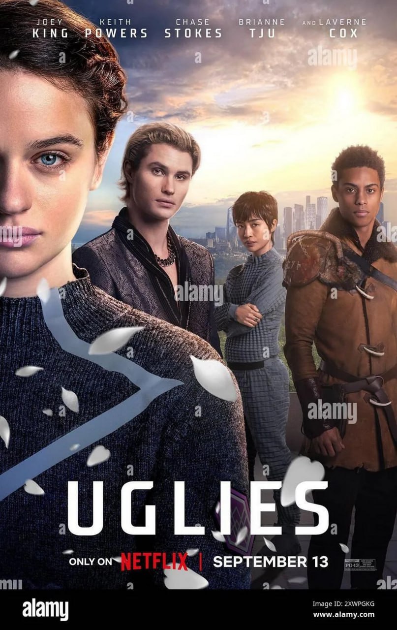 Постер фильма Uglies Официальный постер к фильму "Uglies" с изображением главных героев и названием