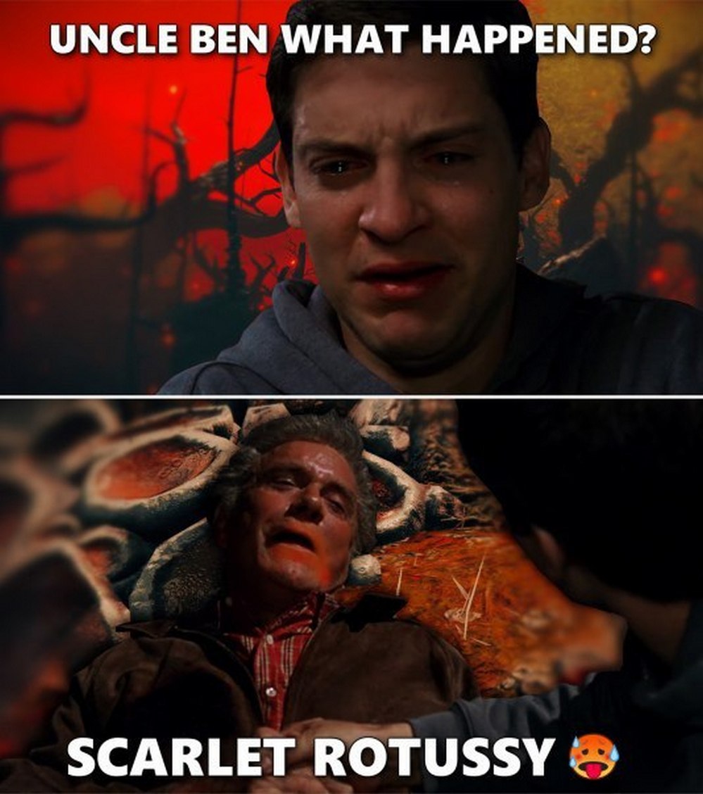 Дядя Бен что случилось Мем дядя Бен что случилось и scarlet rotussy