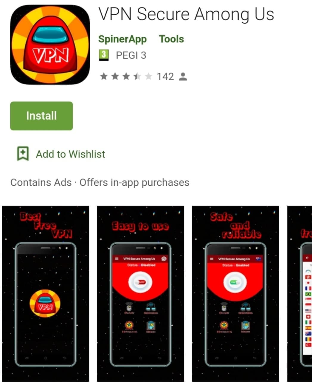 VPN Secure Among Us VPN Secure Among Us, приложение в Google Play