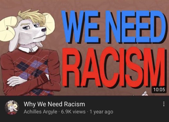 We need racism Мем с бараном и надписью "We need racism"