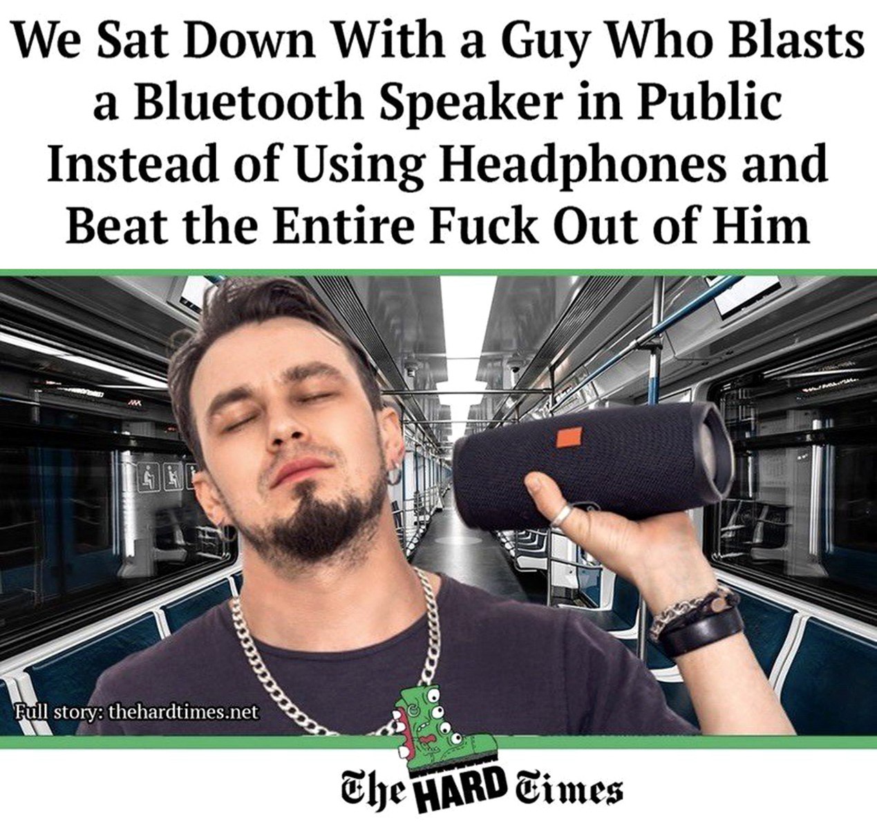 We Sat Down With a Guy Who Blasts a Bluetooth Speaker in Public Мужчина с блютуз-колонкой в метро