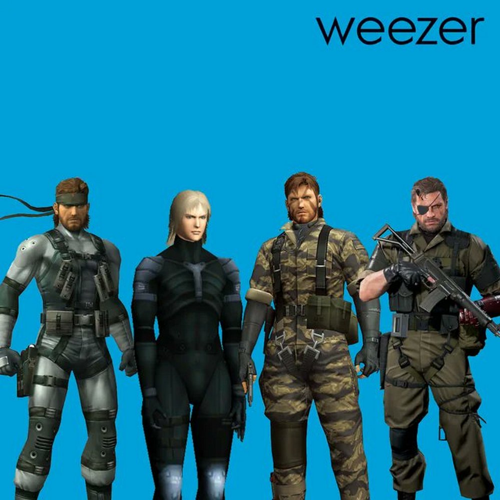 Мемы с обложкой Weezer и персонажами Metal Gear Solid Мем с персонажами Metal Gear Solid на обложке альбома Weezer