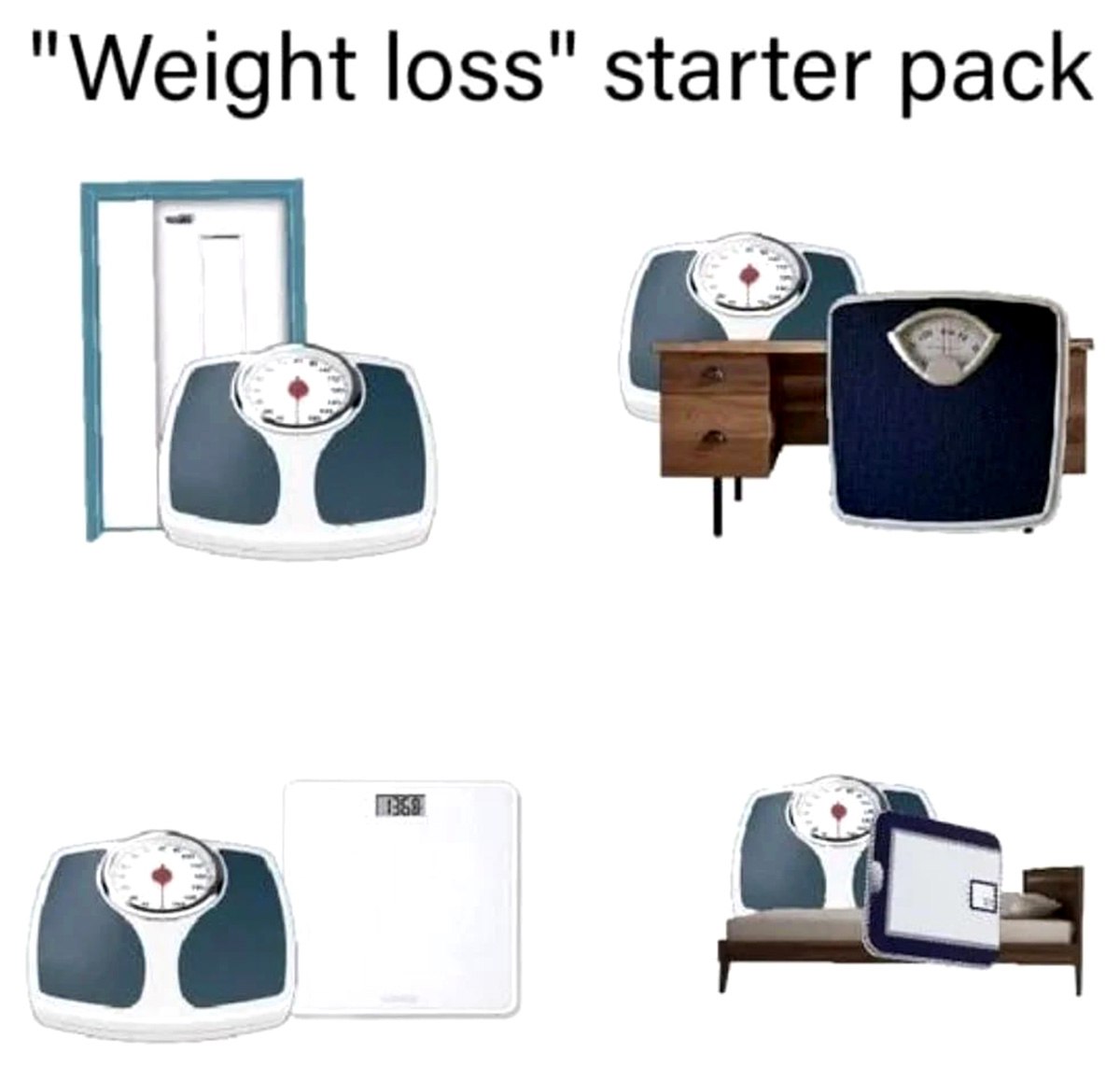 Weight loss starter pack Весы повсюду: стартовый набор для "похудения"