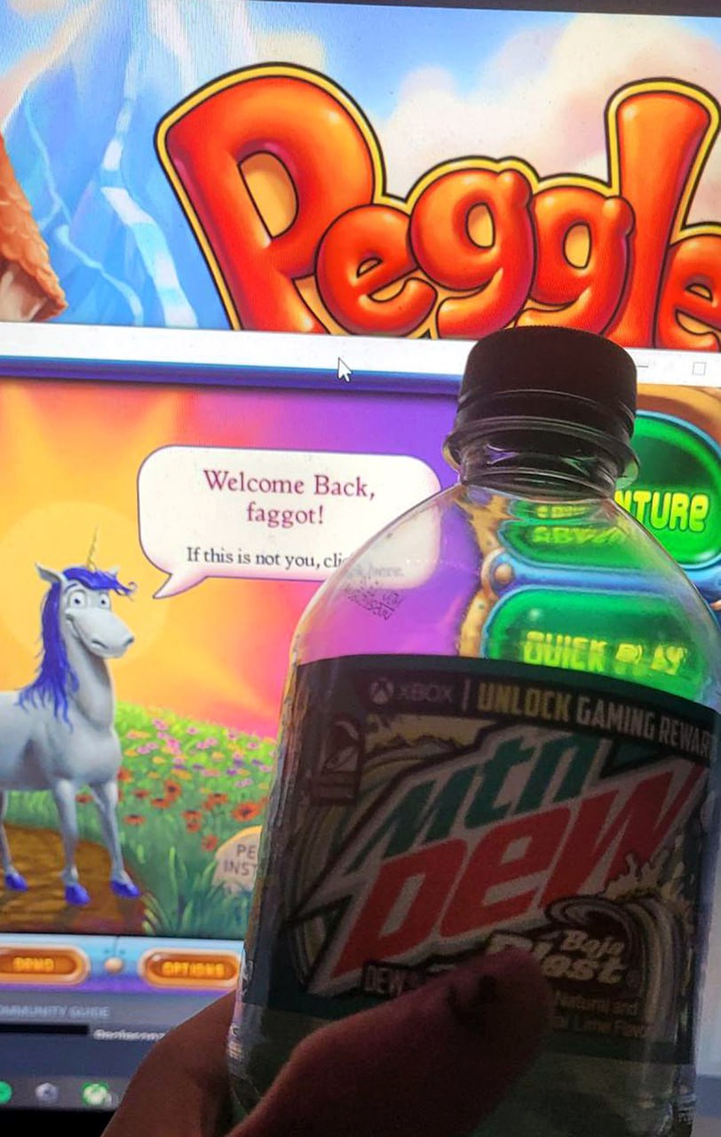 Welcome Back, faggot! Peggle Мем с приветствием от единорога в игре Peggle: Welcome Back, faggot!