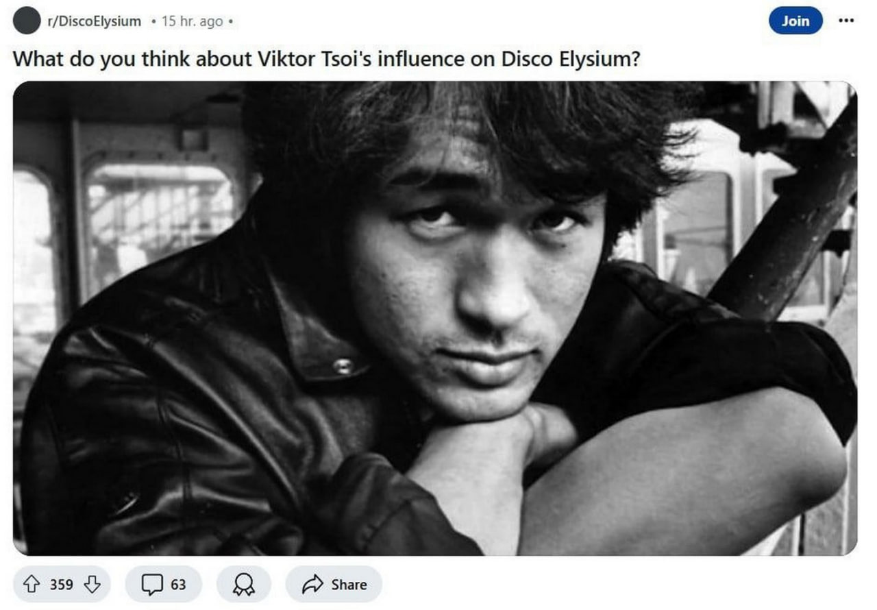 What do you think about Viktor Tsoi's influence on Disco Elysium? Что вы думаете о влиянии Виктора Цоя на Disco Elysium?