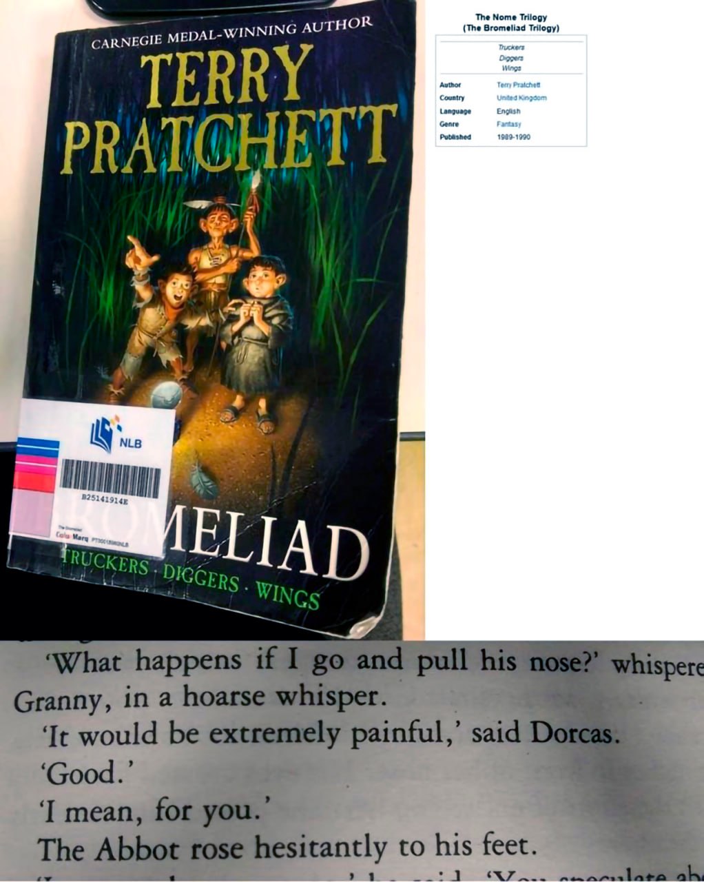 What happens if I go and pull his nose Книга Терри Пратчетта и цитата из книги о выдергивании носа