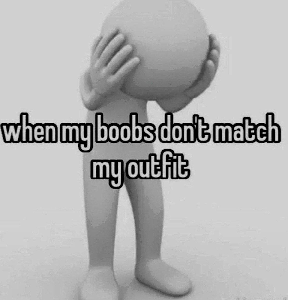 When my boobs don't match my outfit Человек, разочарованный тем, что грудь не соответствует наряду