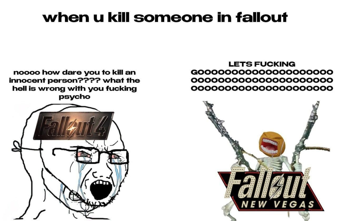 Когда убиваешь кого-то в Fallout Когда убиваешь кого-то в Fallout 4 или New Vegas