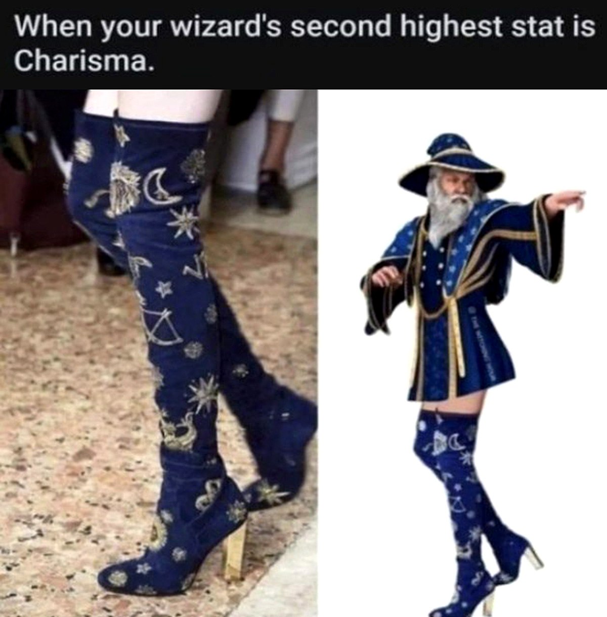 When your wizard's second highest stat is Charisma Когда у твоего волшебника второй по величине стат — харизма