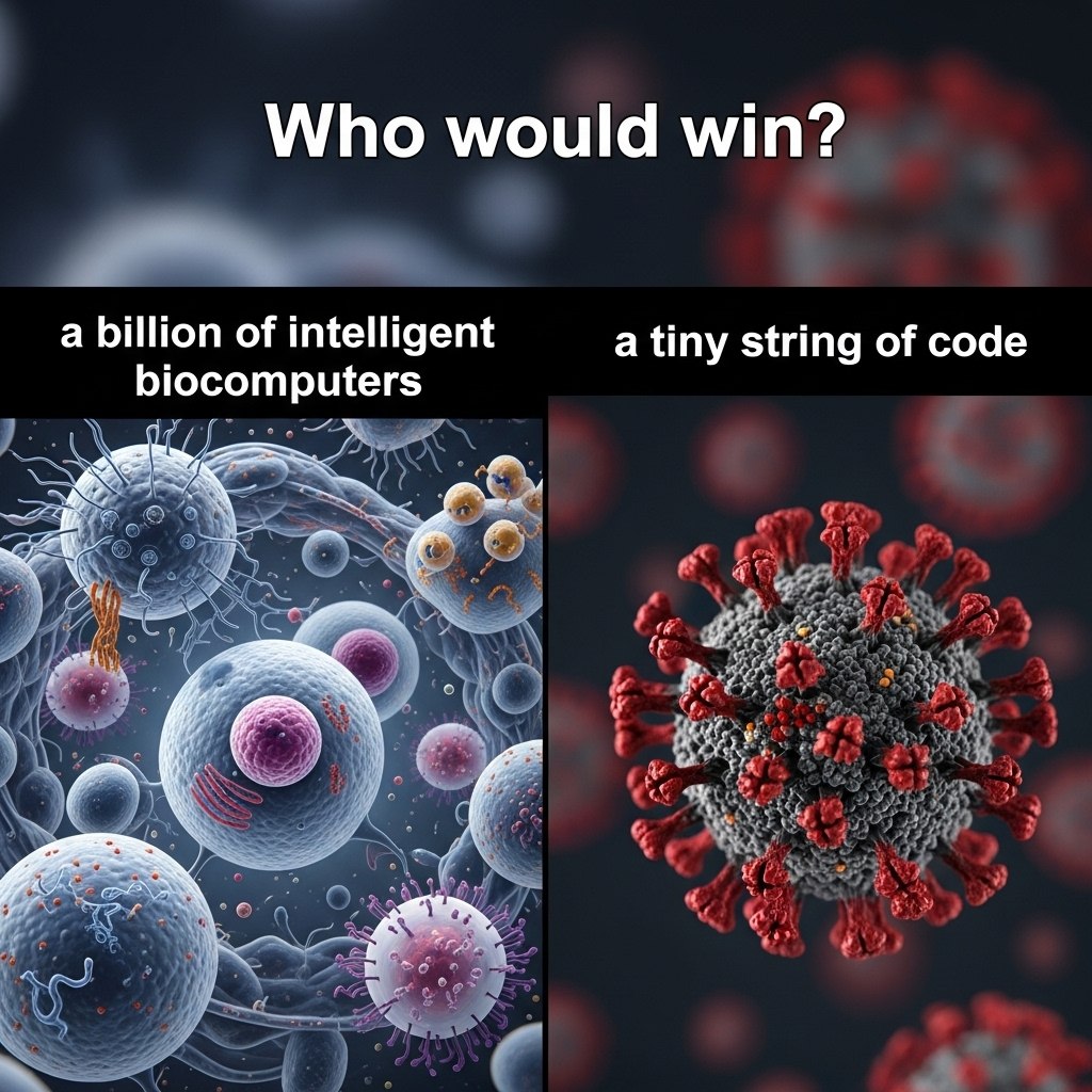 Who would win Кто бы победил: миллиард интеллектуальных биокомпьютеров против крошечной строки кода