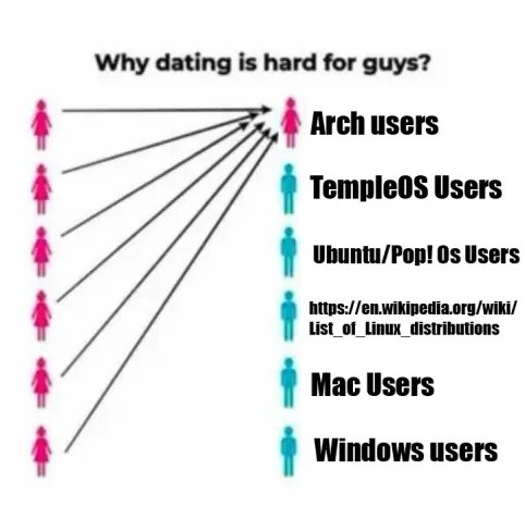 Why dating is hard for guys? Arch users Почему парням трудно встречаться: все девушки выбирают пользователей Arch