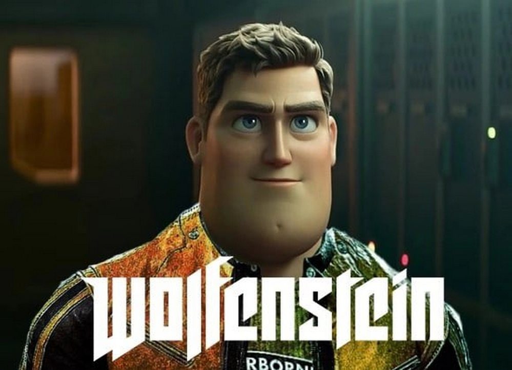 Wolfenstein Базз Лайтер Базз Лайтер с квадратной челюстью и логотипом Wolfenstein