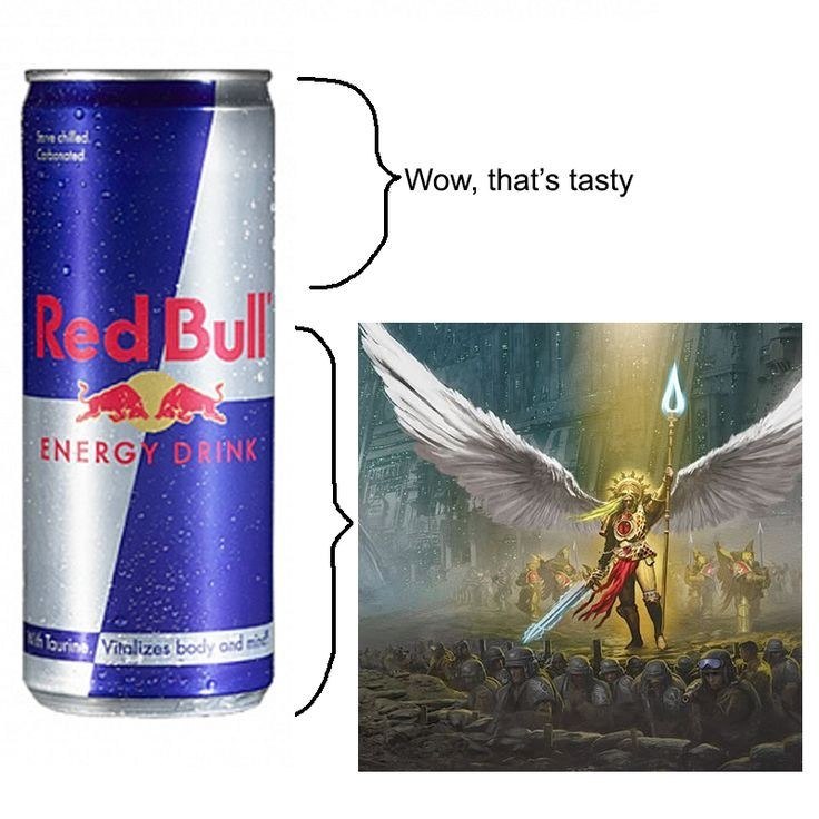 Банка Red Bull и эпическая сцена с крылатым воином: «Wow, that’s tasty» — «Вау, как вкусно».
