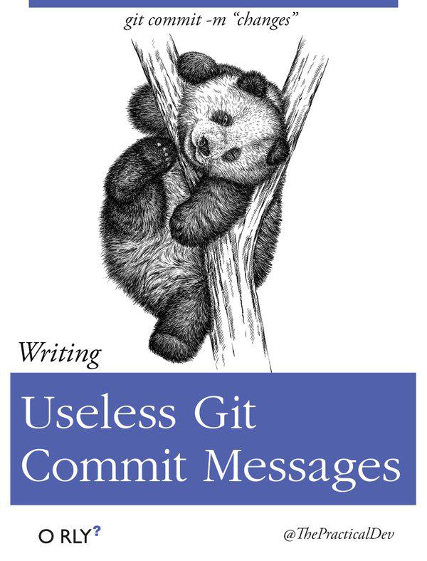 Бесполезные сообщения в Git Мем про бесполезные сообщения коммитов Git и спящую панду