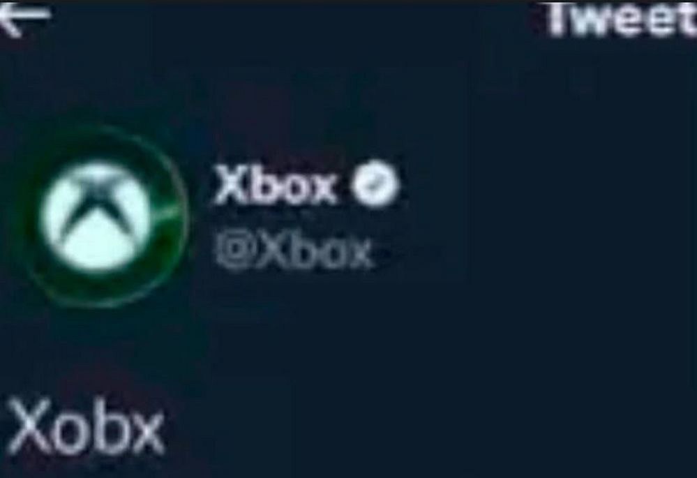 Xobx Опечатка в названии «Xbox» на «Xobx» в социальной сети.