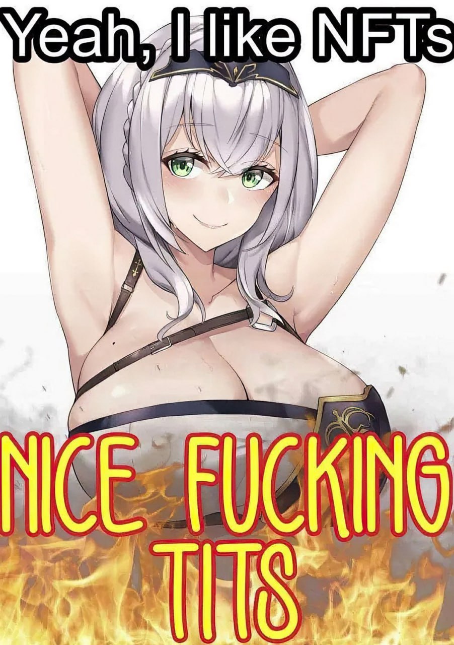 Yeah, I like NFTs Nice Fucking Tits Мем с девушкой из аниме, которая говорит, что ей нравятся NFT, а затем уточняет, что это значит