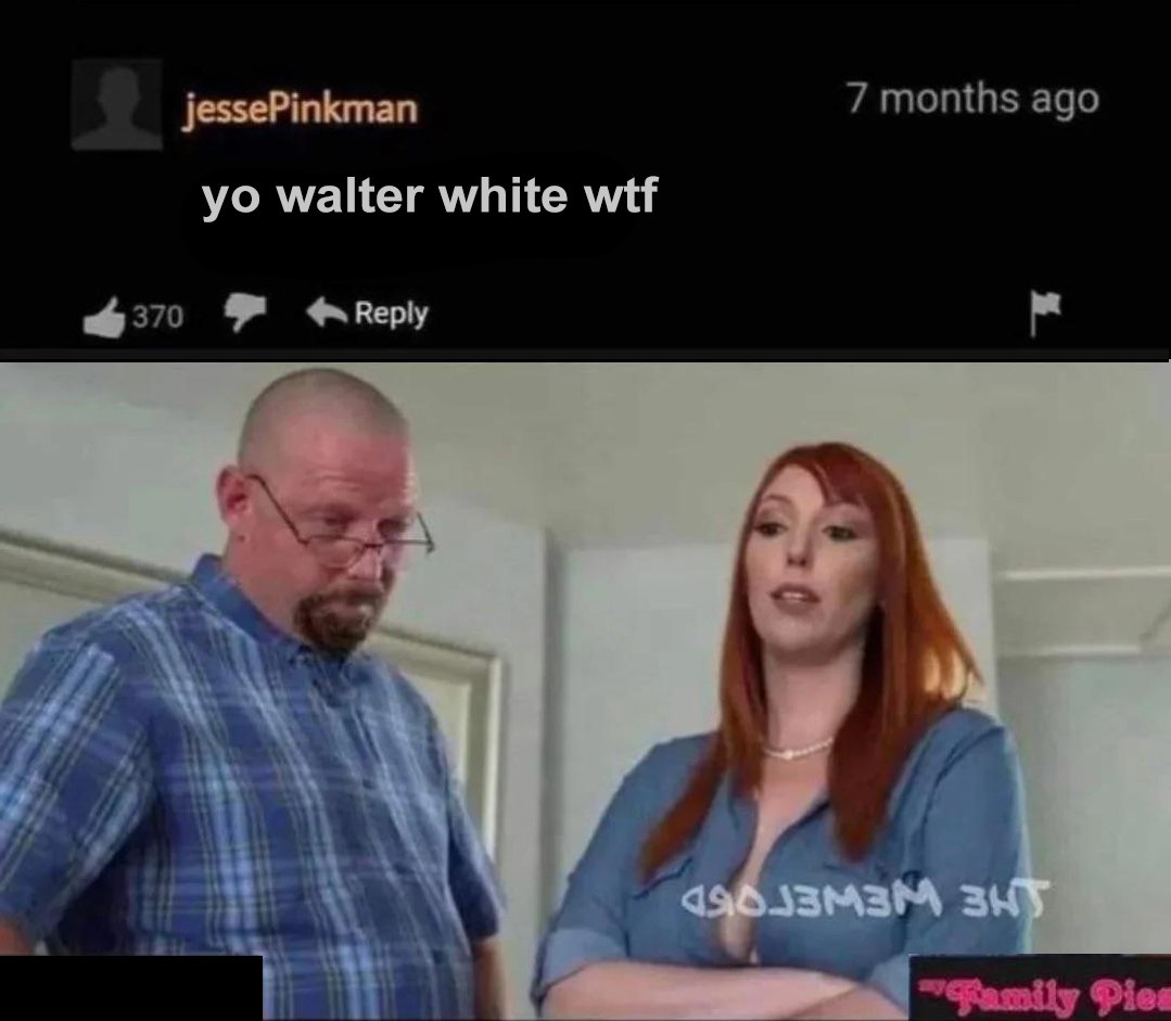 Yo Walter White wtf Yo Walter White wtf, комментарий под видео из фильмов для взрослых